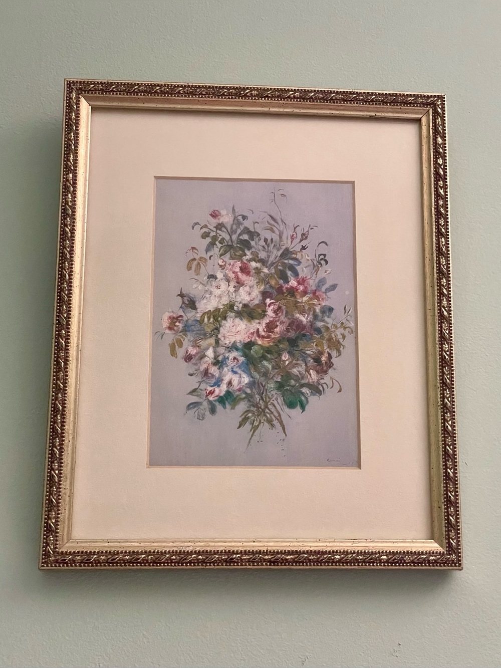 Pierre-Auguste Renoir “A Bouquet of Roses” Framed Art Print